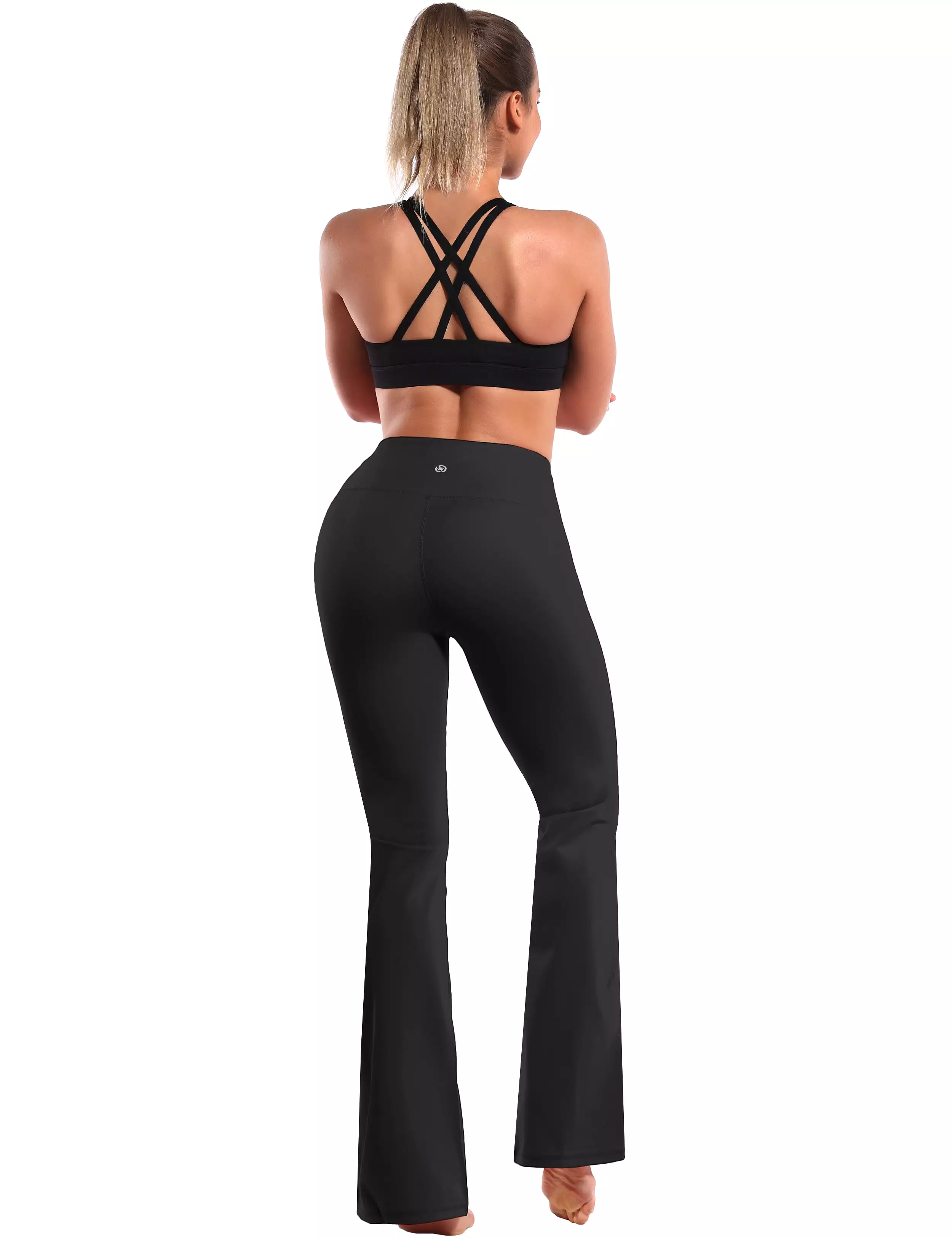 29 31 33 35 37 High Waist Bootcut Leggings Black ins_yogastudio