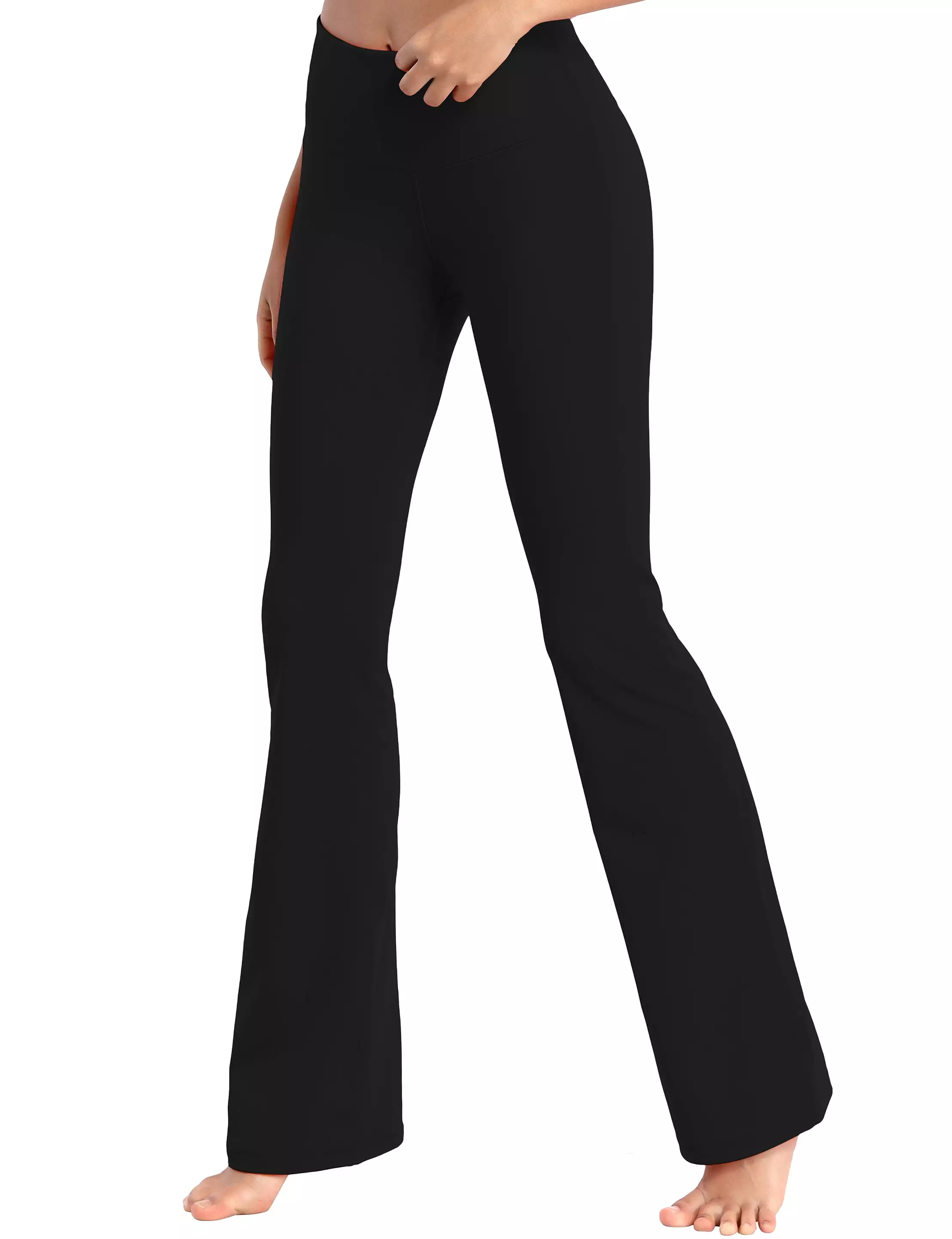 29 31 33 35 37 High Waist Bootcut Leggings Black ins_yogastudio