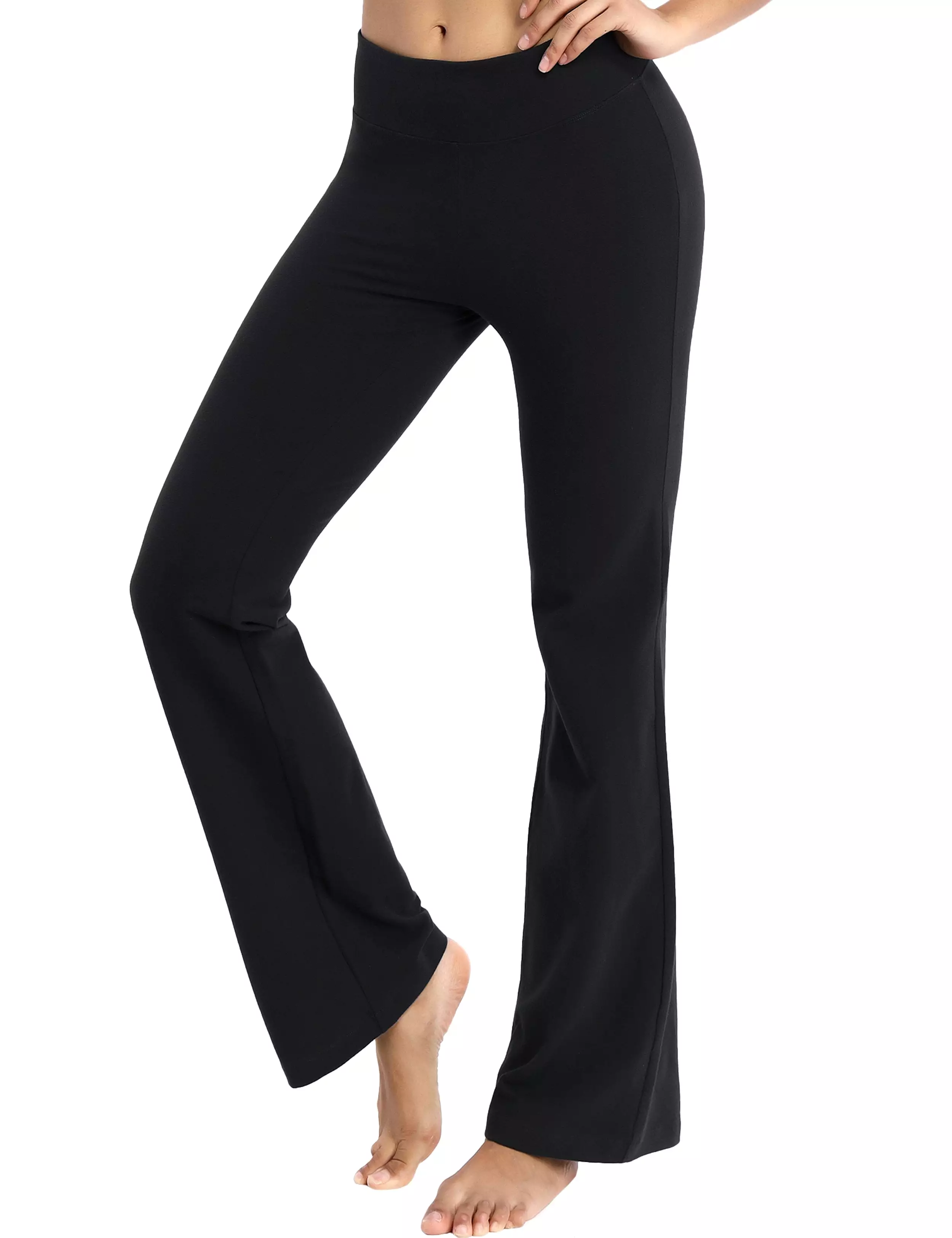 29 31 33 35 Cotton Bootcut Leggings black ins_yogastudio