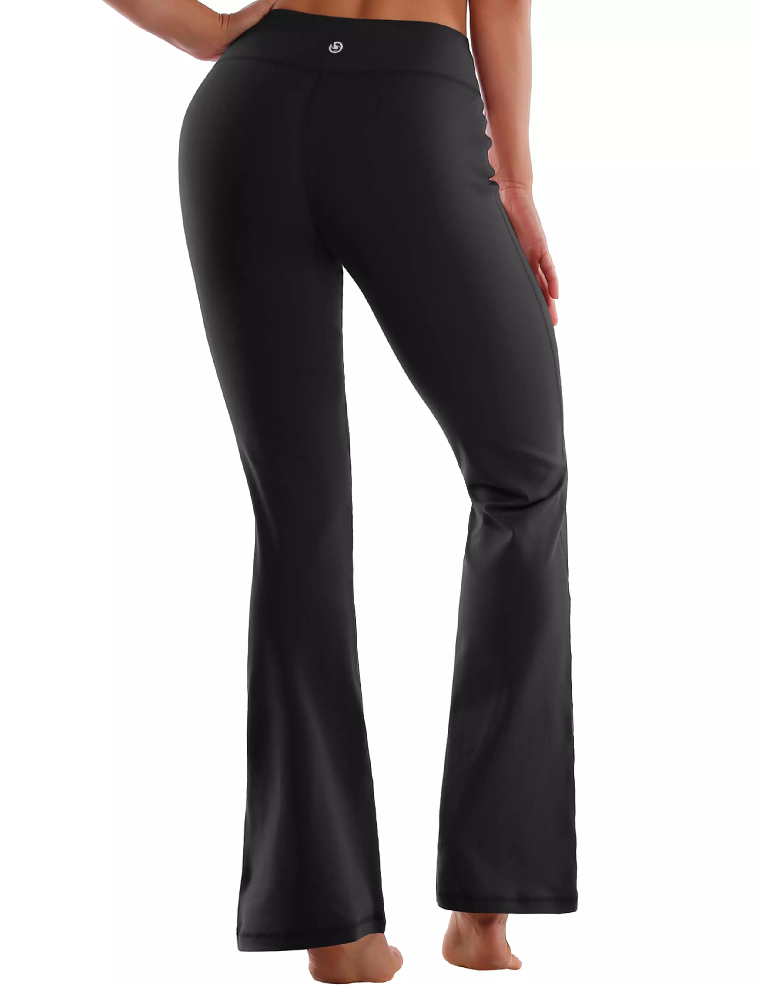 29 31 33 35 Cotton Nylon Bootcut Leggings Black ins_yogastudio