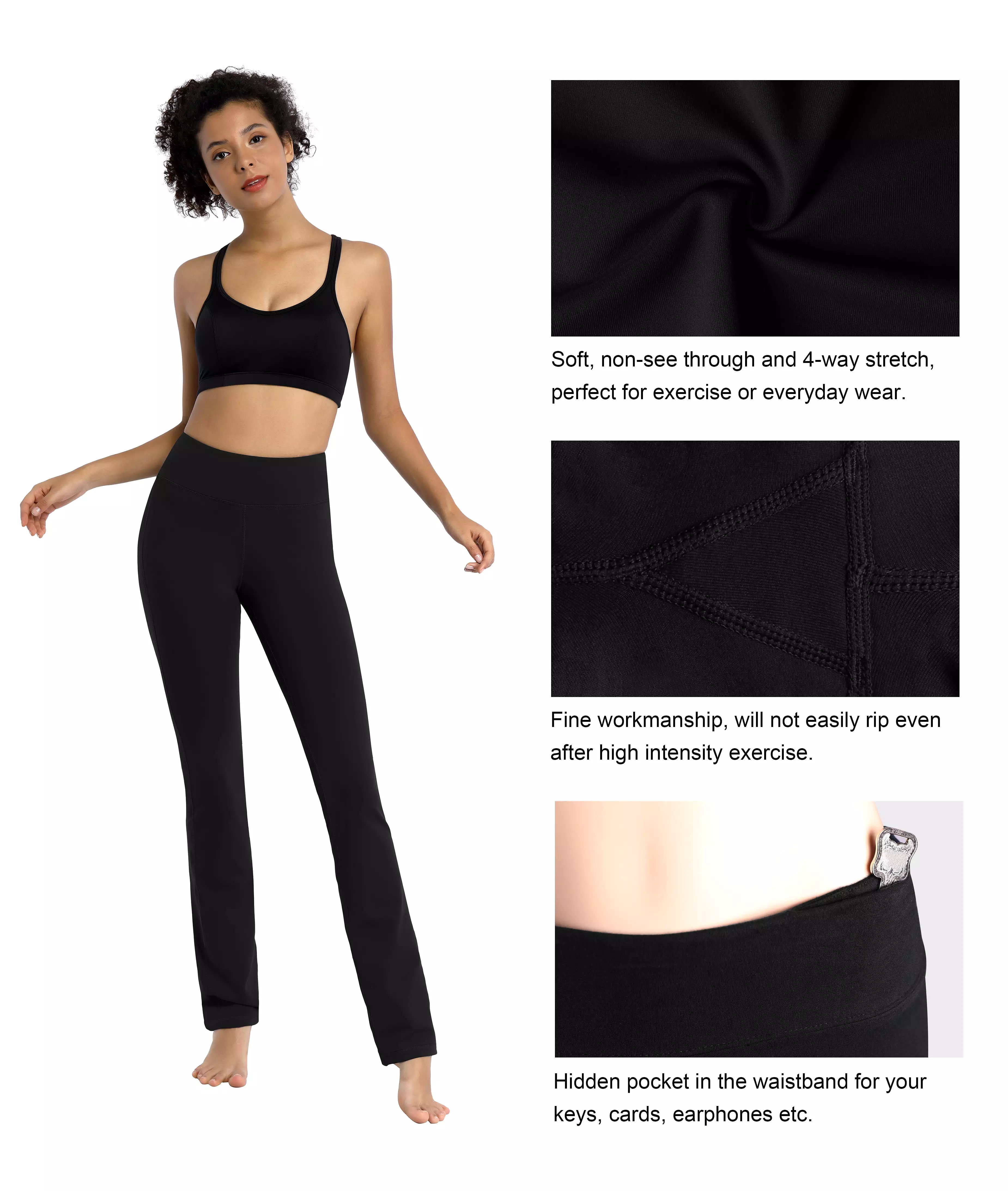 29 31 33 35 Straight Leg Leggings black ins_yogastudio