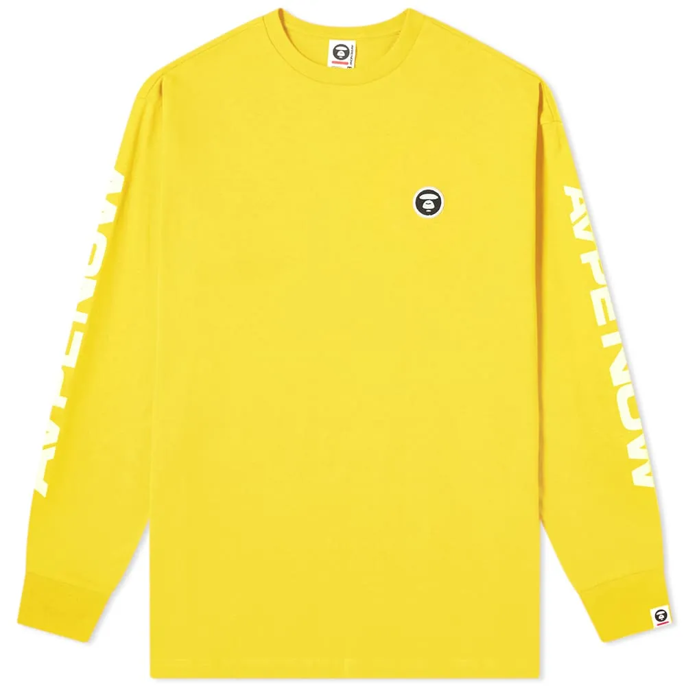 AAPE Long Sleeve Logo Arm T-ShirtYellow