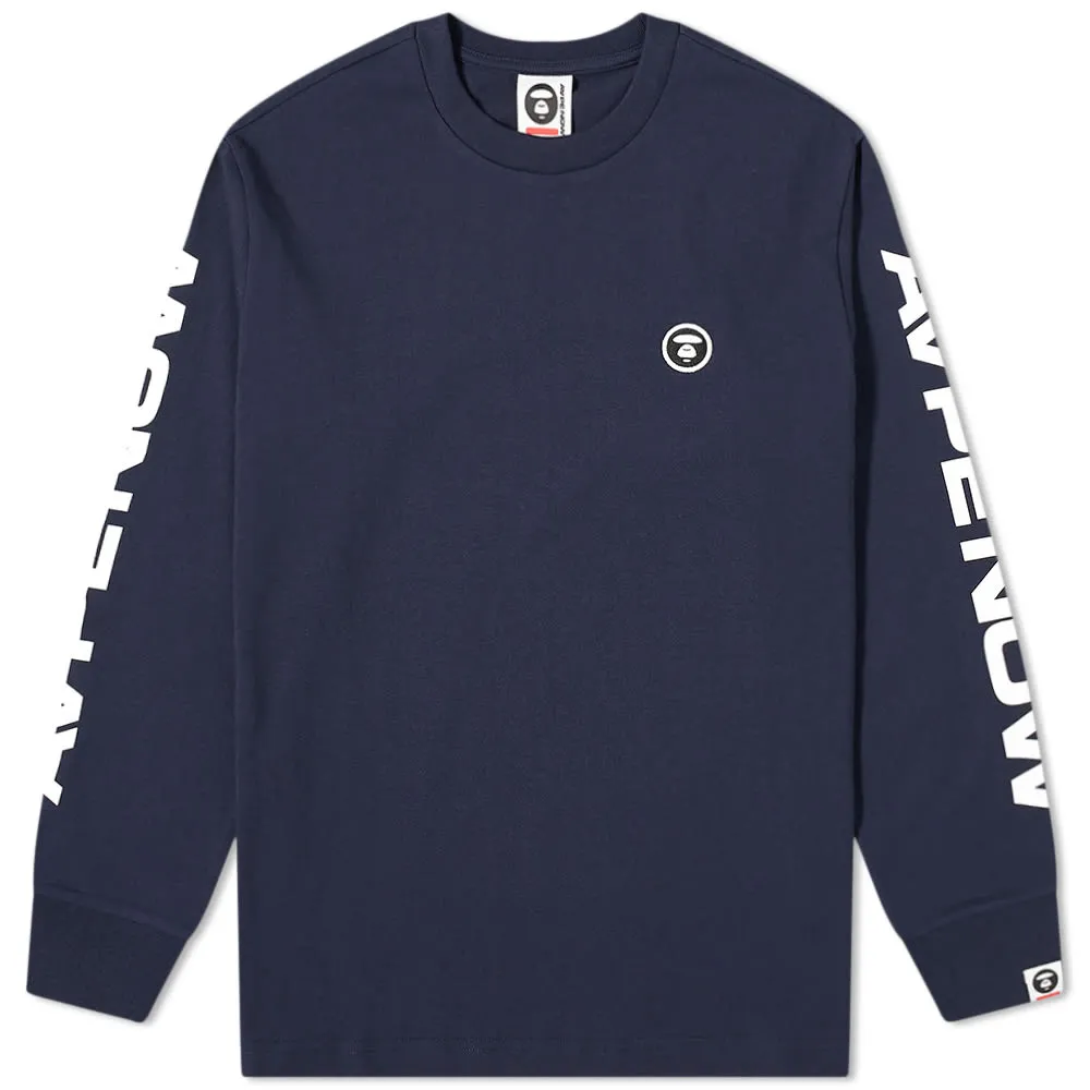 AAPE Long Sleeve Logo Arm TeeNavy