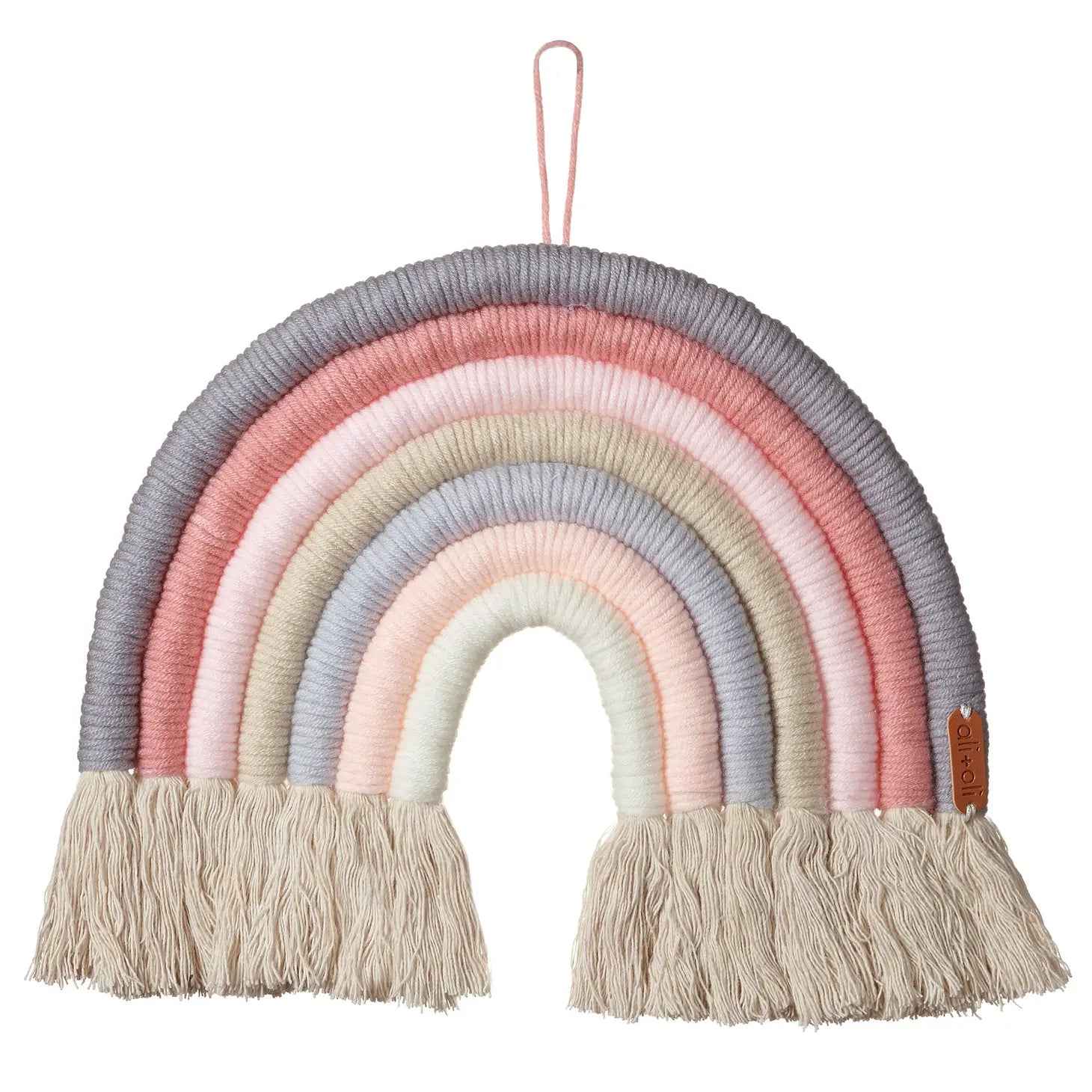 Ali+Oli Ice Cream Rainbow Macrame Wall Decor