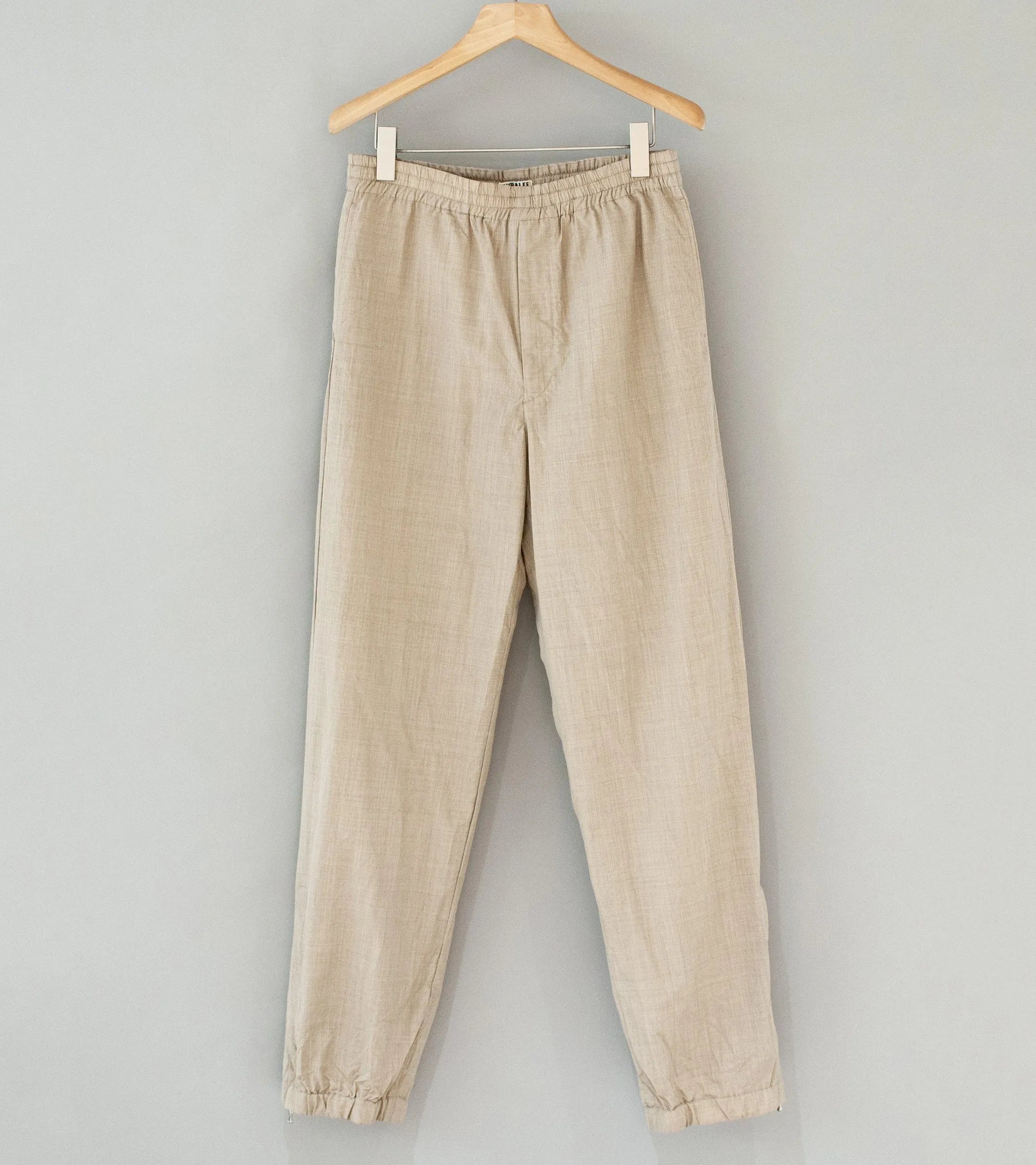 Auralee 'High Count Wool Poplin Pants' (Top Beige)