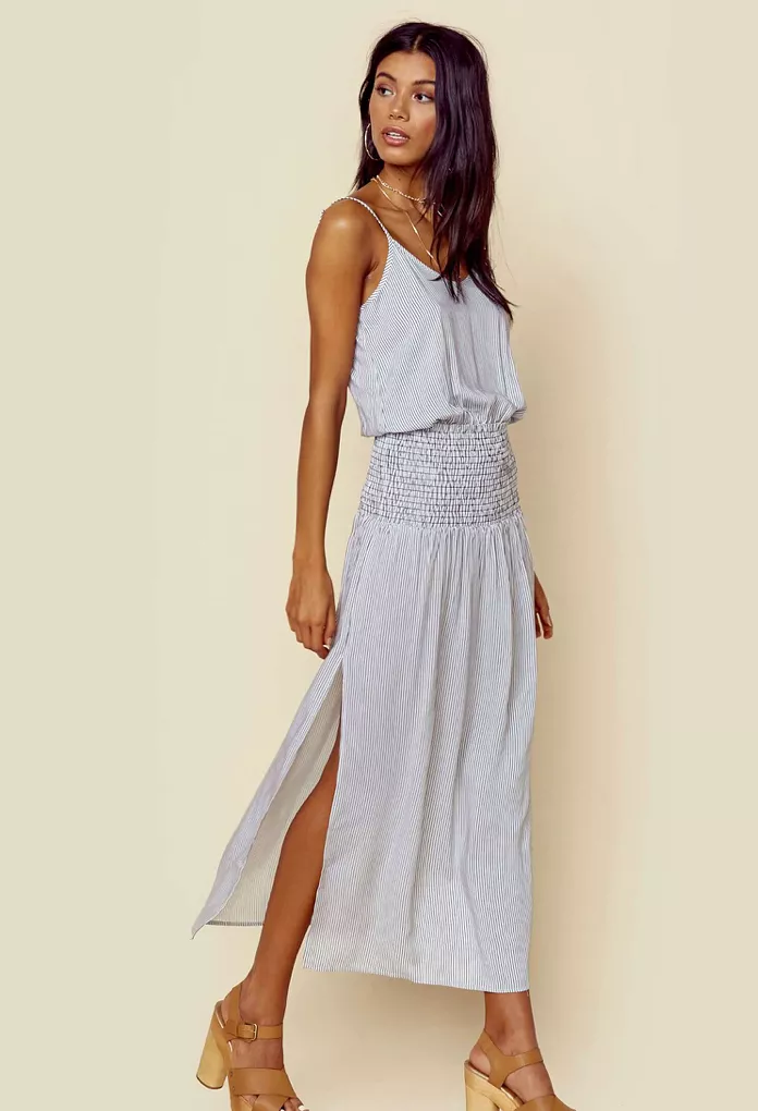 Blue Life Sunset Slit Maxi Dress