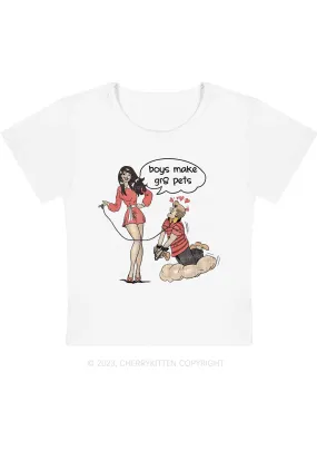 Boys Make Gr8 Pets For Girls Y2K Baby Tee Cherrykitten