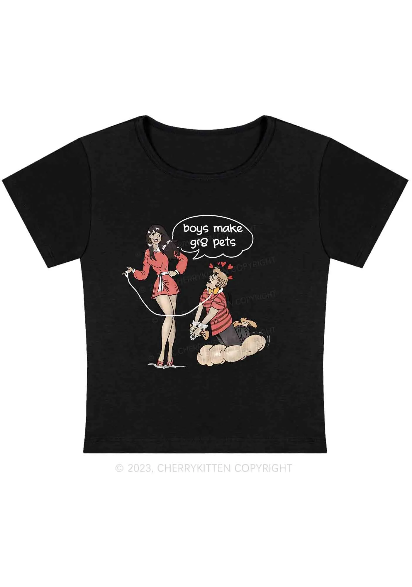 Boys Make Gr8 Pets For Girls Y2K Baby Tee Cherrykitten