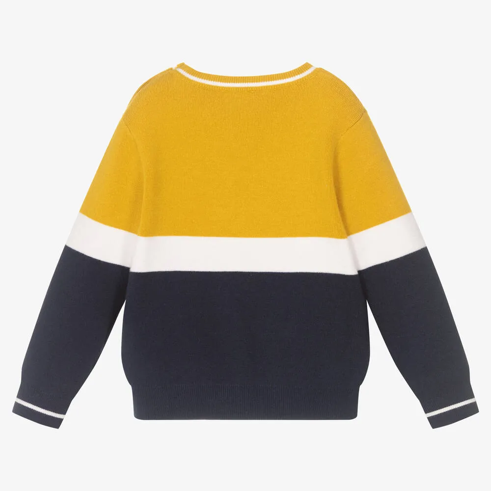 Boys Yellow & Blue Sweater