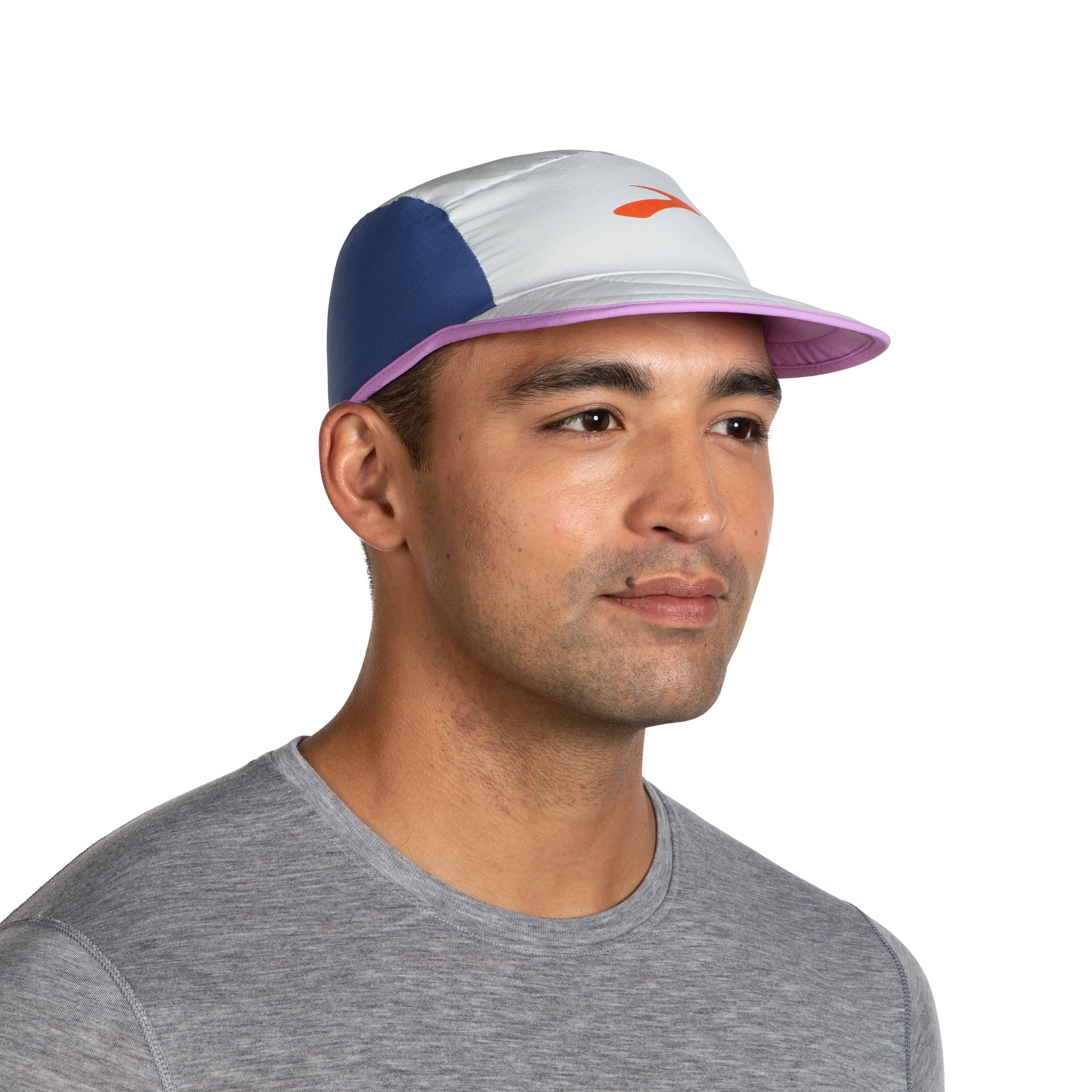 Brooks | Lightweight Packable Hat | Unisex | Slate/Aegean/Bright Purple