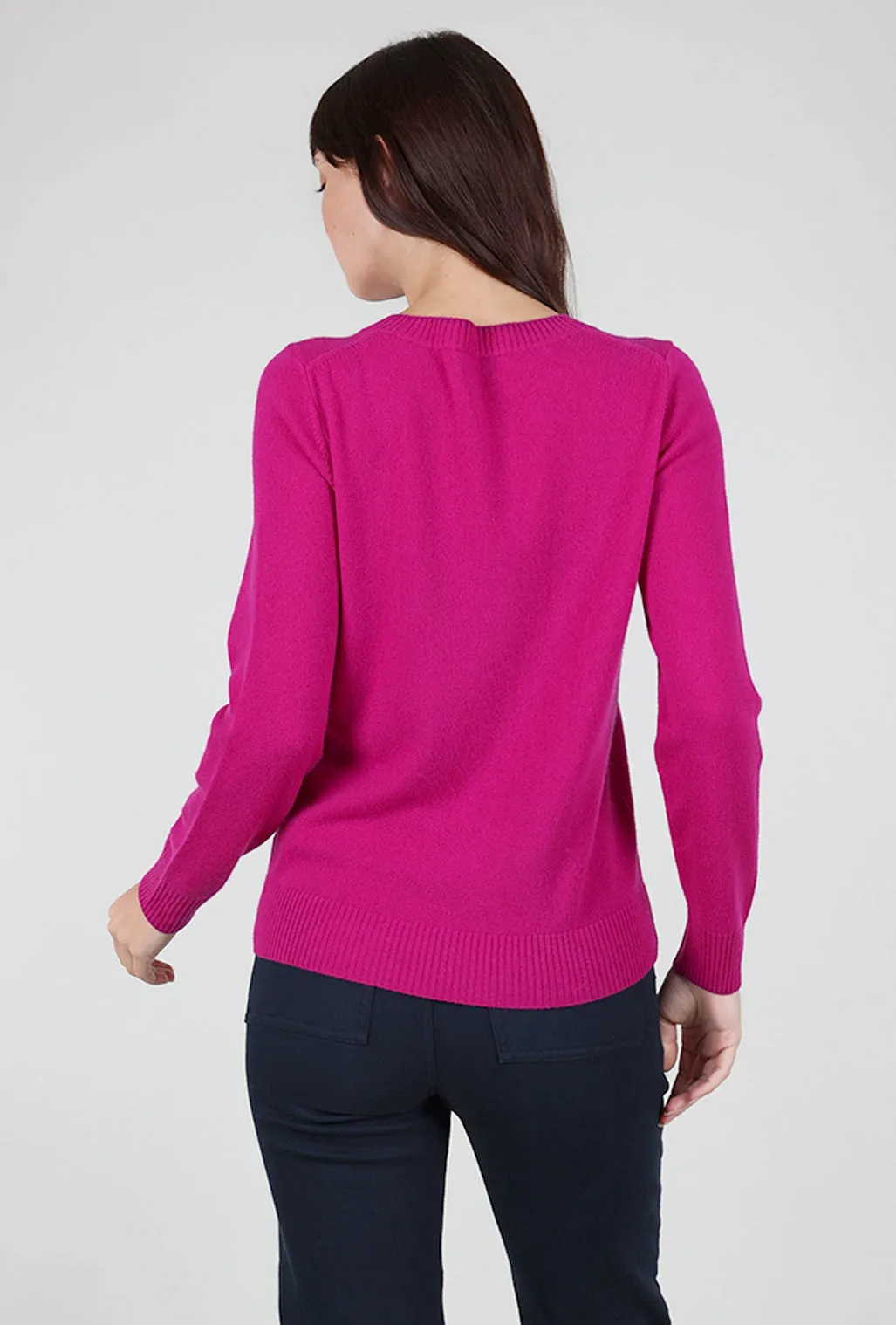 Cashmere Leilani Star Sweater, Grape