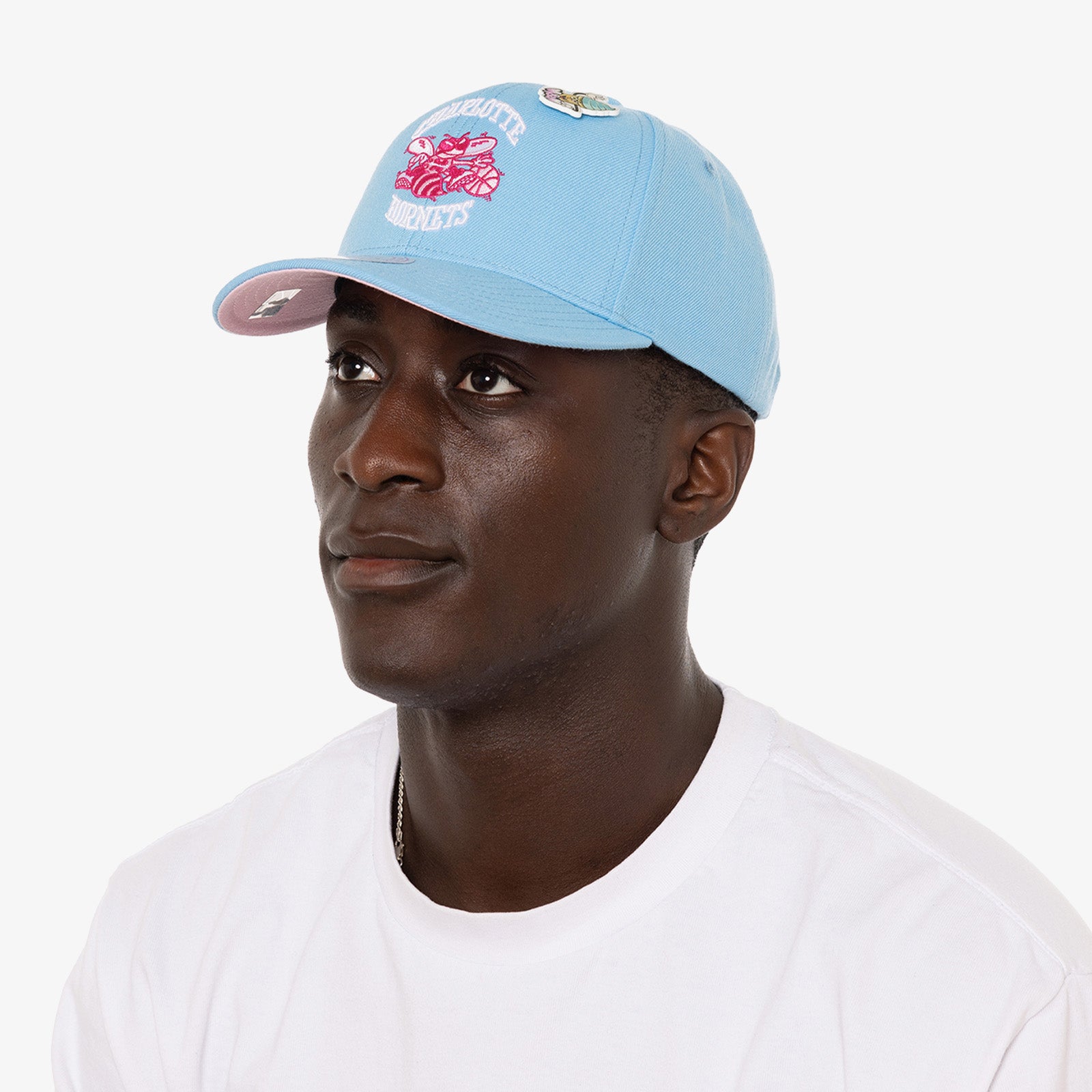 Charlotte Hornets Ice Cream Pro Crown Snapback - Light Blue/Pink