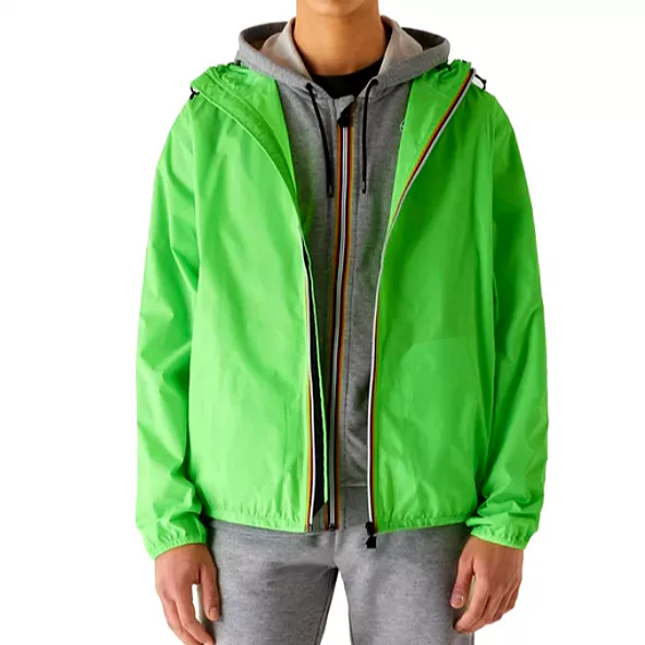 Claude Packable Unisex Rain Jacket (Green Fluo)