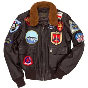 Cockpit USA Men's Reproduction Top Gun G-1 Leather Flight Jacket