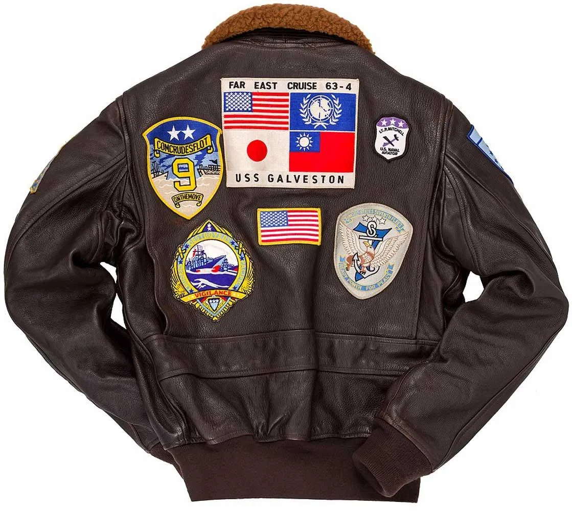 Cockpit USA Men's Reproduction Top Gun G-1 Leather Flight Jacket