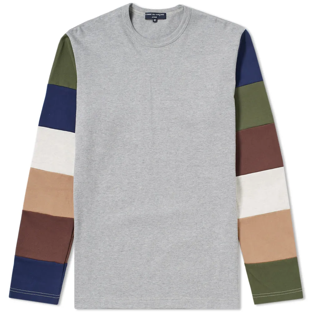 Comme des Garcons Homme Long Sleeve Stripe TeeGrey & Mix