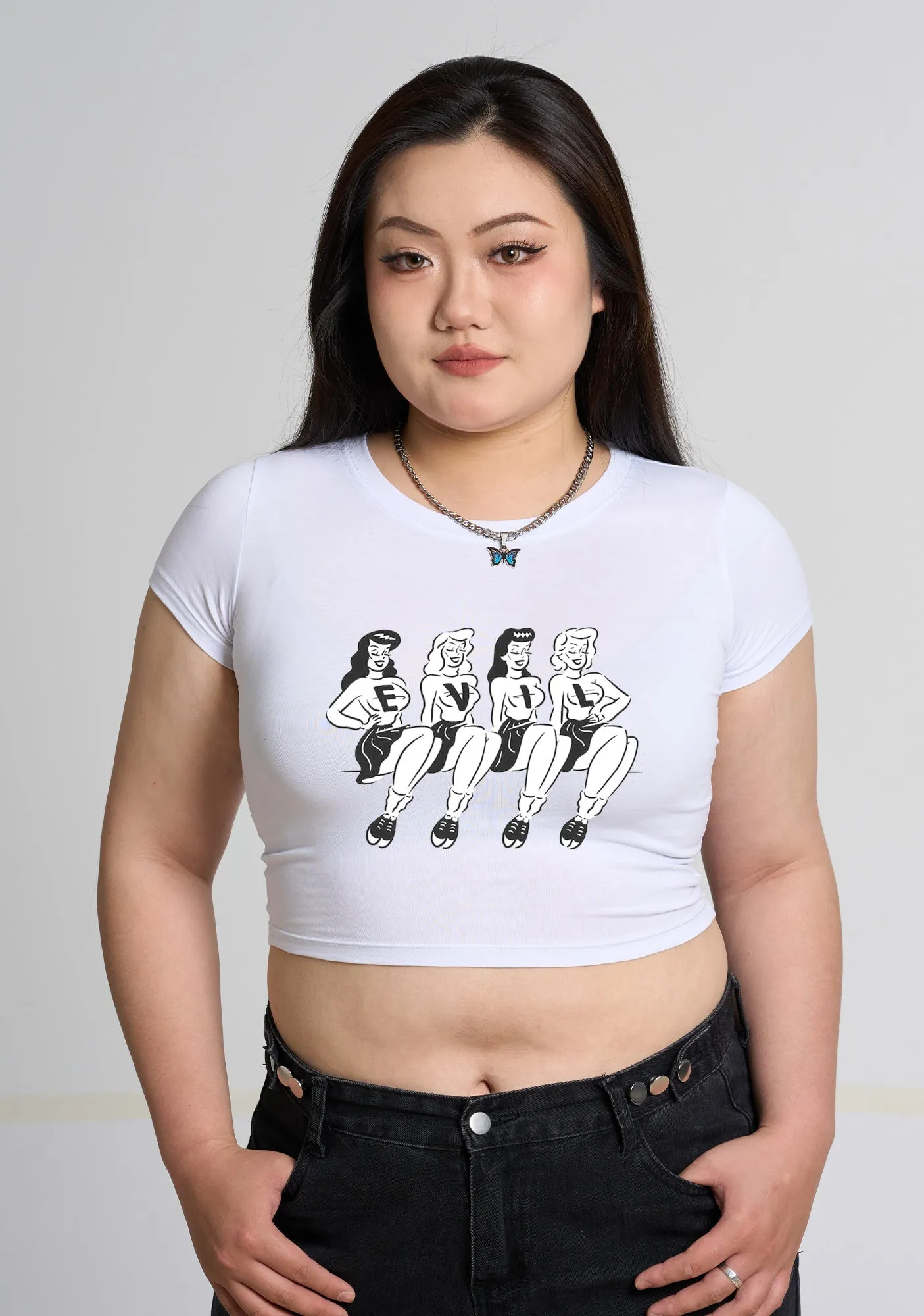 Curvy Four Girls Evil Baby Tee