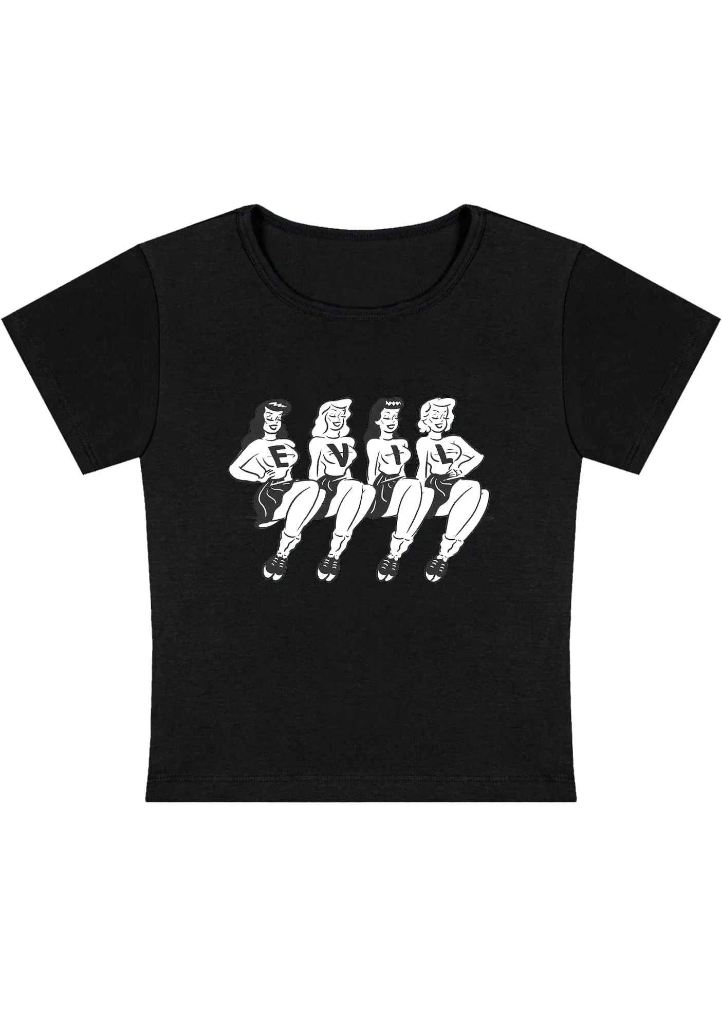 Curvy Four Girls Evil Baby Tee