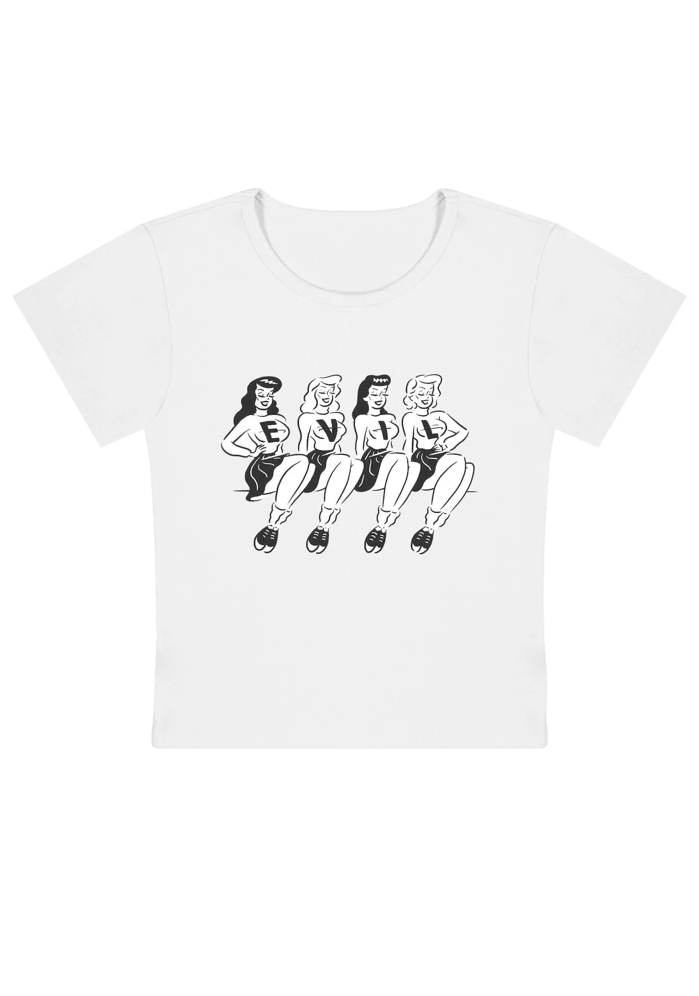 Curvy Four Girls Evil Baby Tee