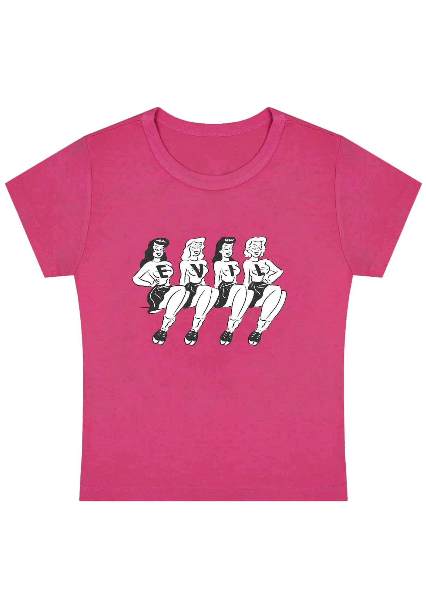 Curvy Four Girls Evil Baby Tee