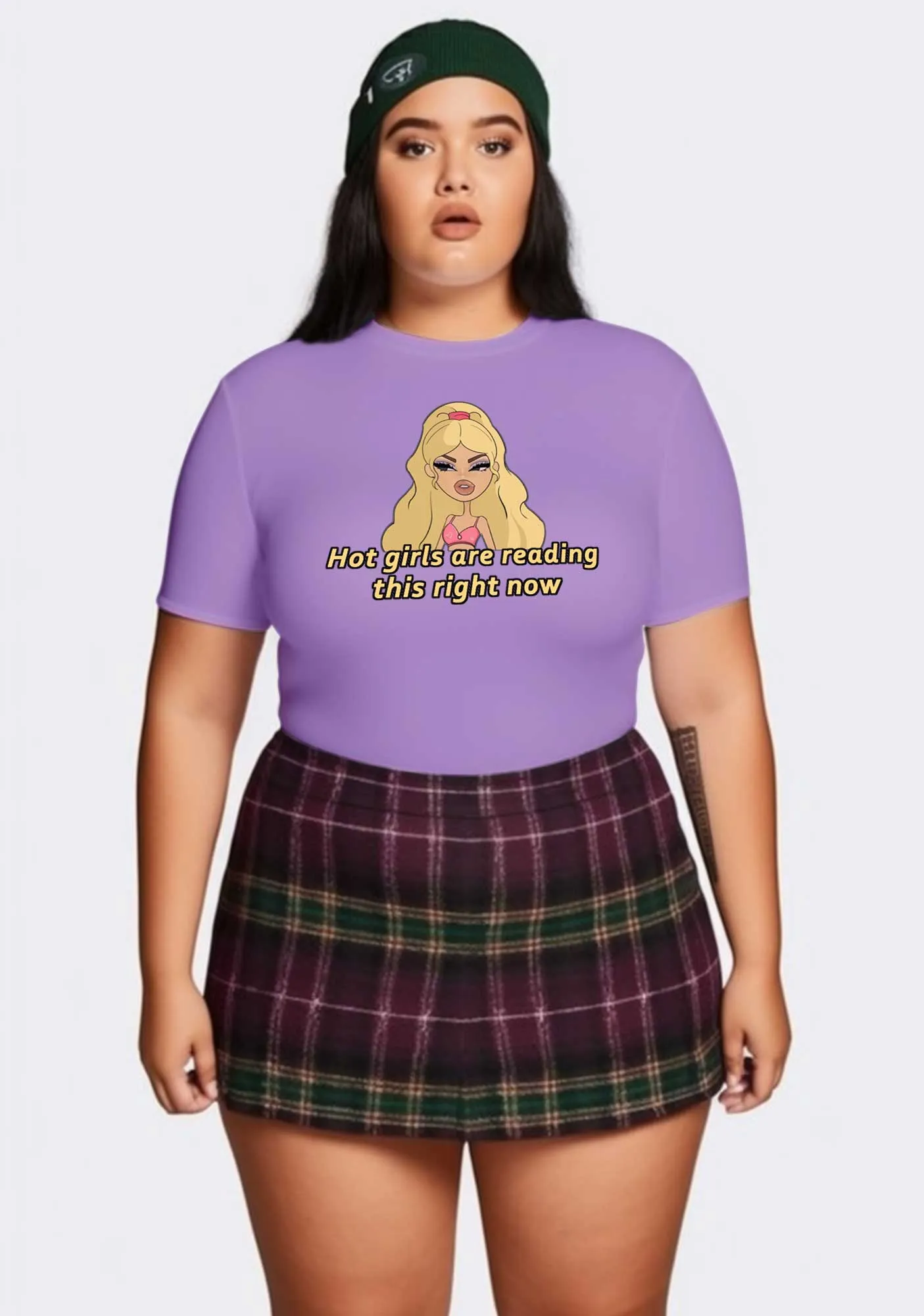 Curvy Hot Girls Are Reading This Right Now Baby Tee