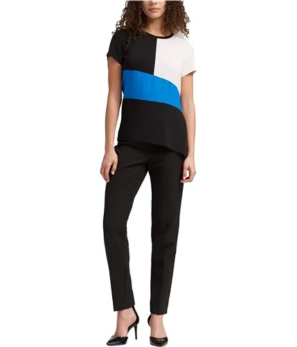 Dkny Womens Colorblock Basic T-Shirt