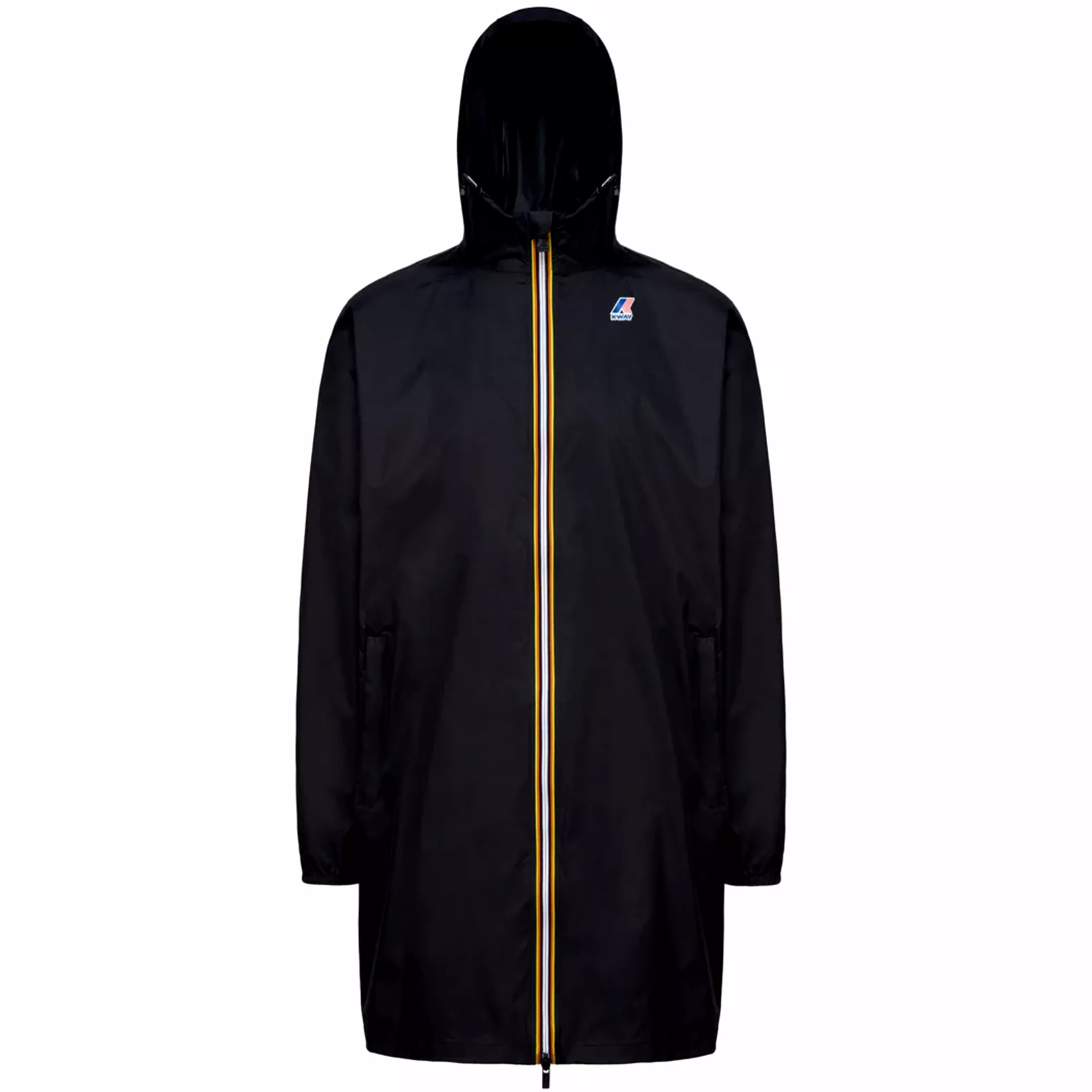 Eiffel Packable Unisex Long Rain Jacket (Black Pure)