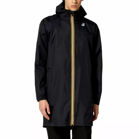 Eiffel Packable Unisex Long Rain Jacket (Black Pure)