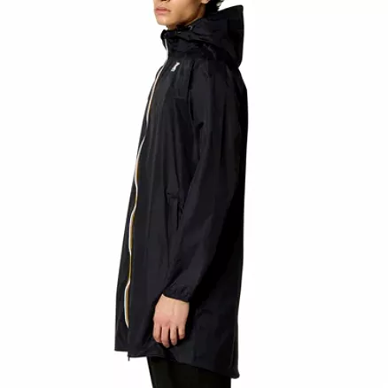 Eiffel Packable Unisex Long Rain Jacket (Black Pure)