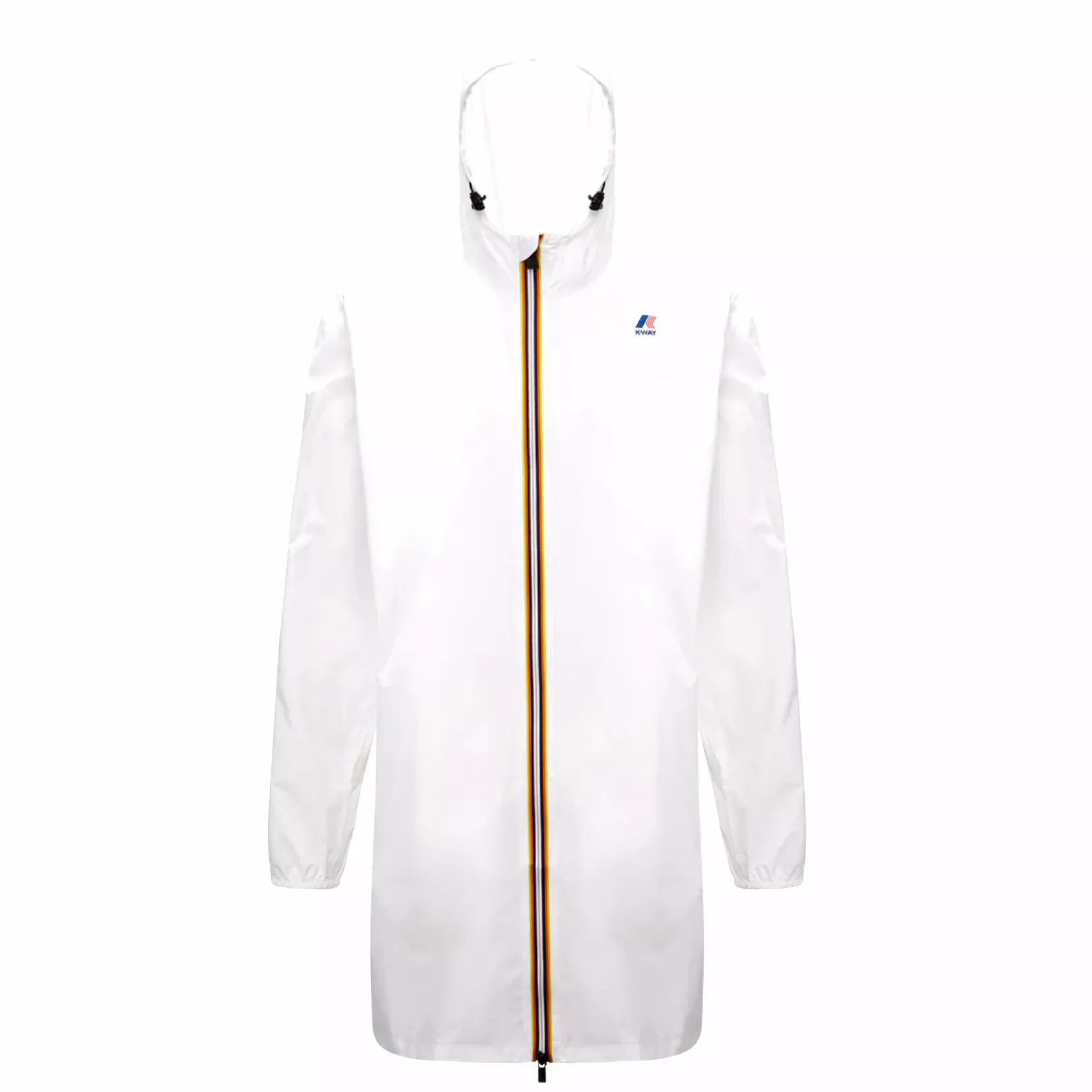 Eiffel Packable Unisex Long Rain Jacket (White)