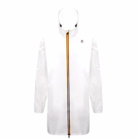 Eiffel Packable Unisex Long Rain Jacket (White)