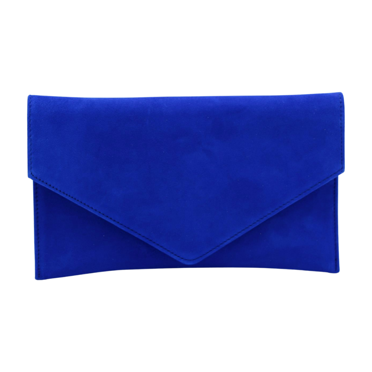 FABUCCI Royal Blue Suede Envelope Clutch Bag