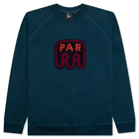 Fast Food Logo Crew Neck Sweatshirt - Deep Sea Green