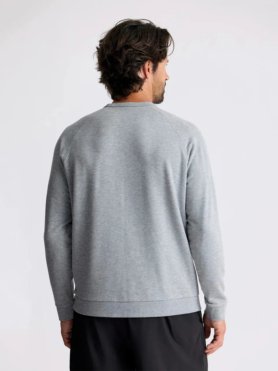 Free Fly Men's Bamboo Lightweight Fleece Crew: Heather Grey