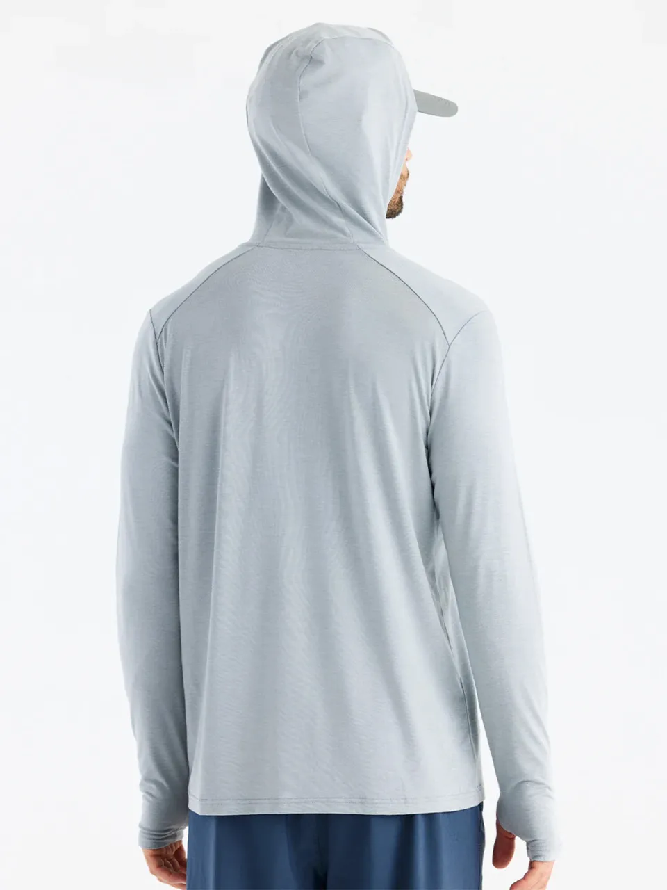 Free Fly Men's Bamboo Shade Hoodie: Heather Aspen Grey