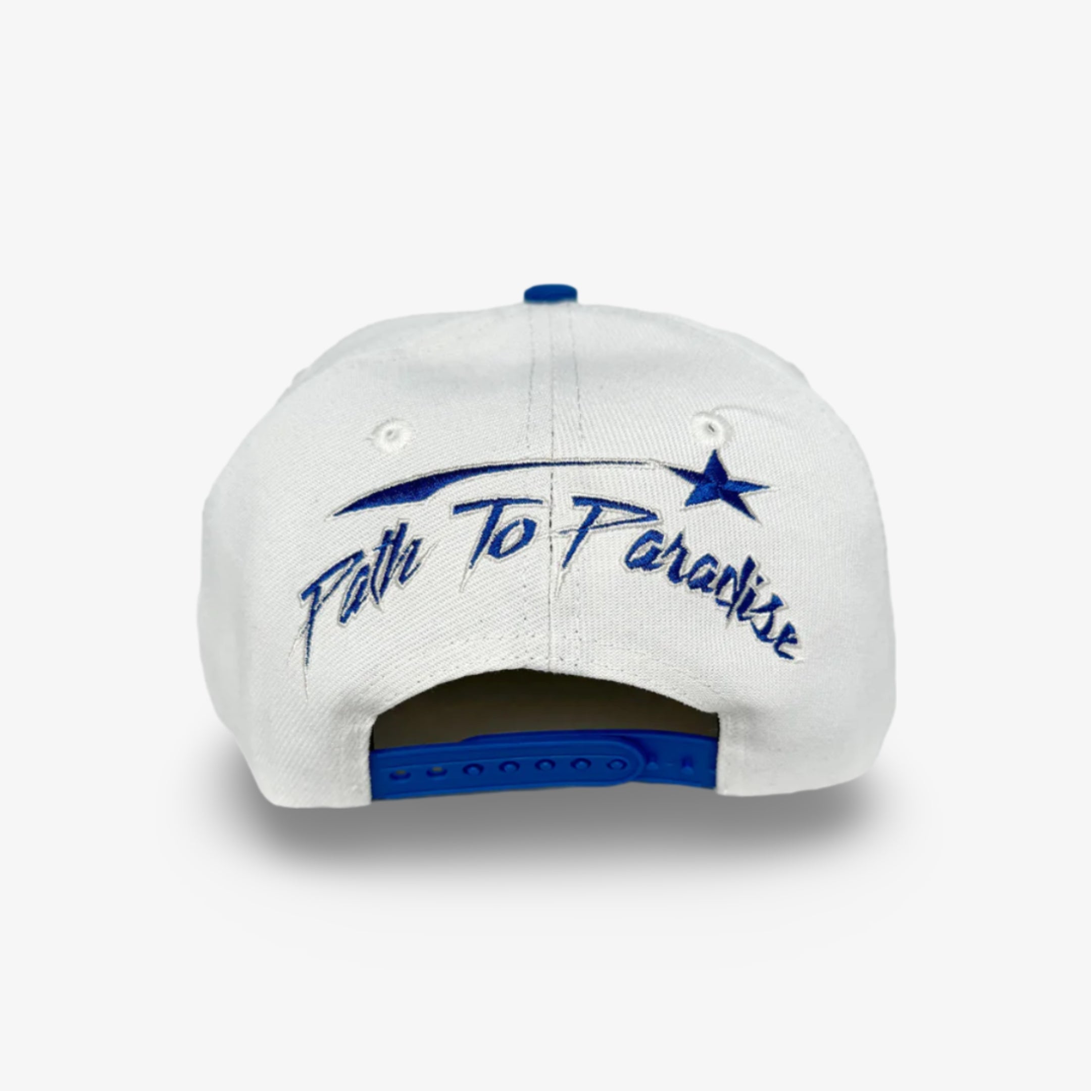 Hellstar Sports Snapback Hat 'Shark Teeth' Off White / Royal Blue SS24