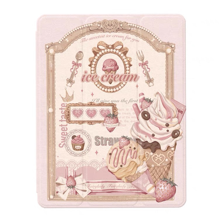 ice cream Girly iPad case bear original design