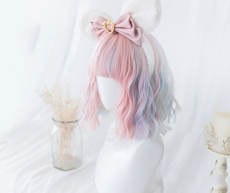 ICE CREAM MACARON SHORT CURLY WIG BY31126