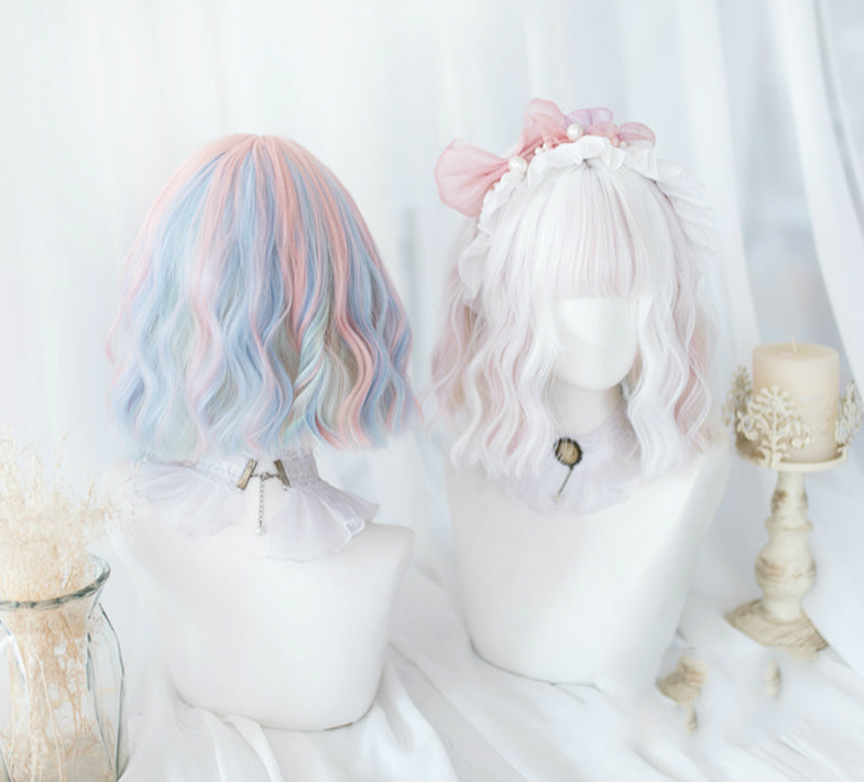 ICE CREAM MACARON SHORT CURLY WIG BY31126