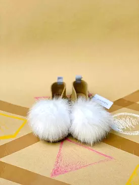 ICE CREAM VEGAN POMPOM slippers