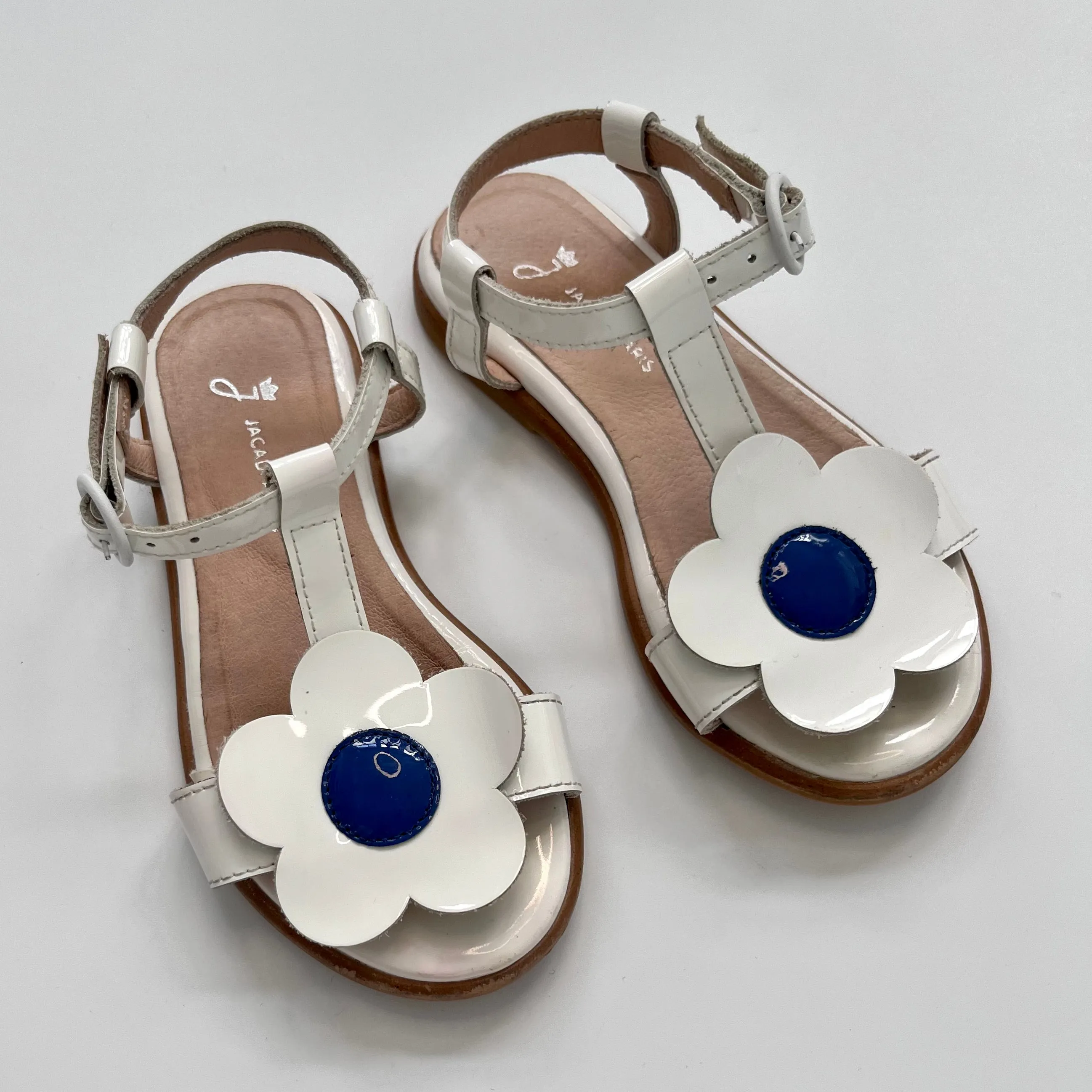 Jacadi White Daisy Sandals: Size EU 28