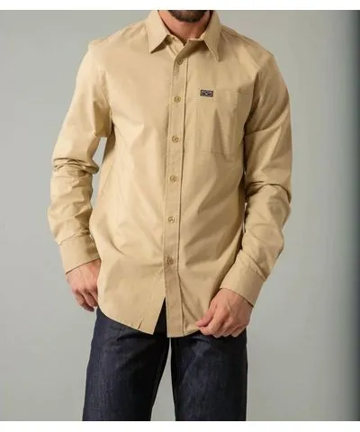 Kimes Ranch Linville Long Sleeve Shirt In Khaki