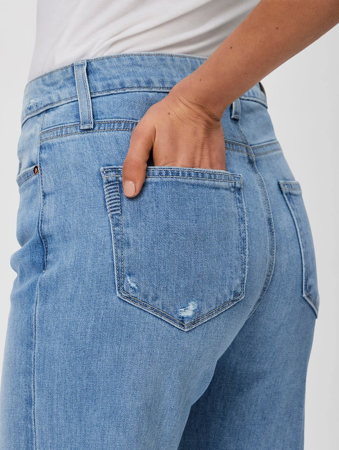 Leenah High Rise Wide Jean - Nightingale