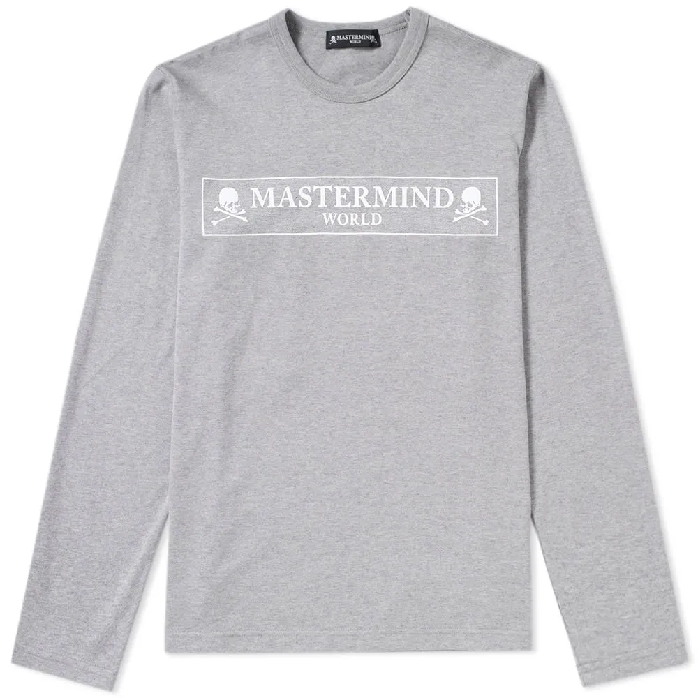 MASTERMIND WORLD Long Sleeve Box Logo TeeTop Grey