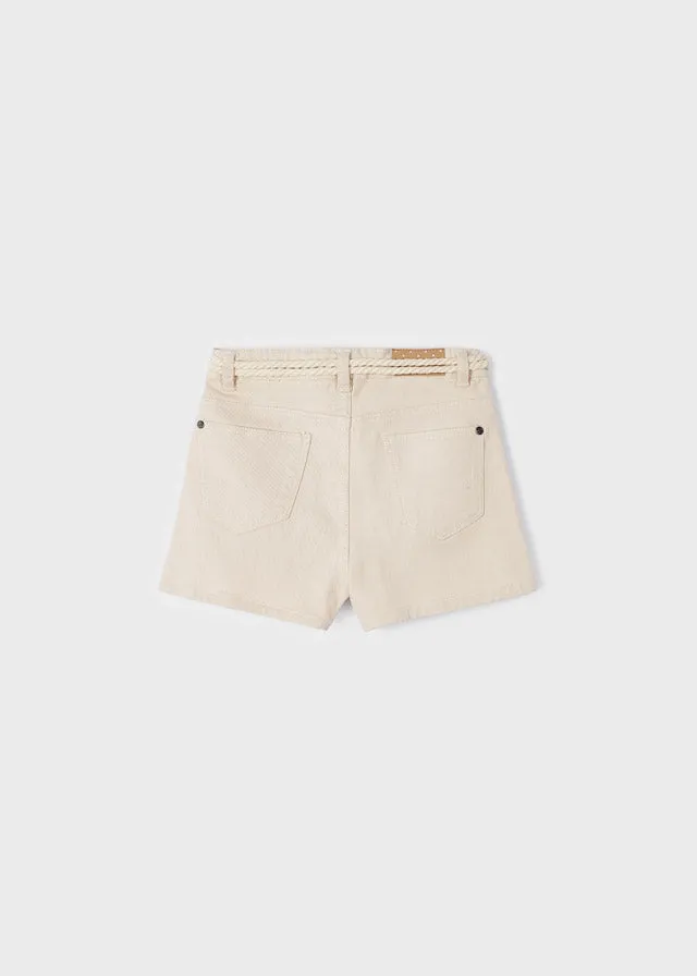 Mayoral Basic twill shorts for girl - Oat