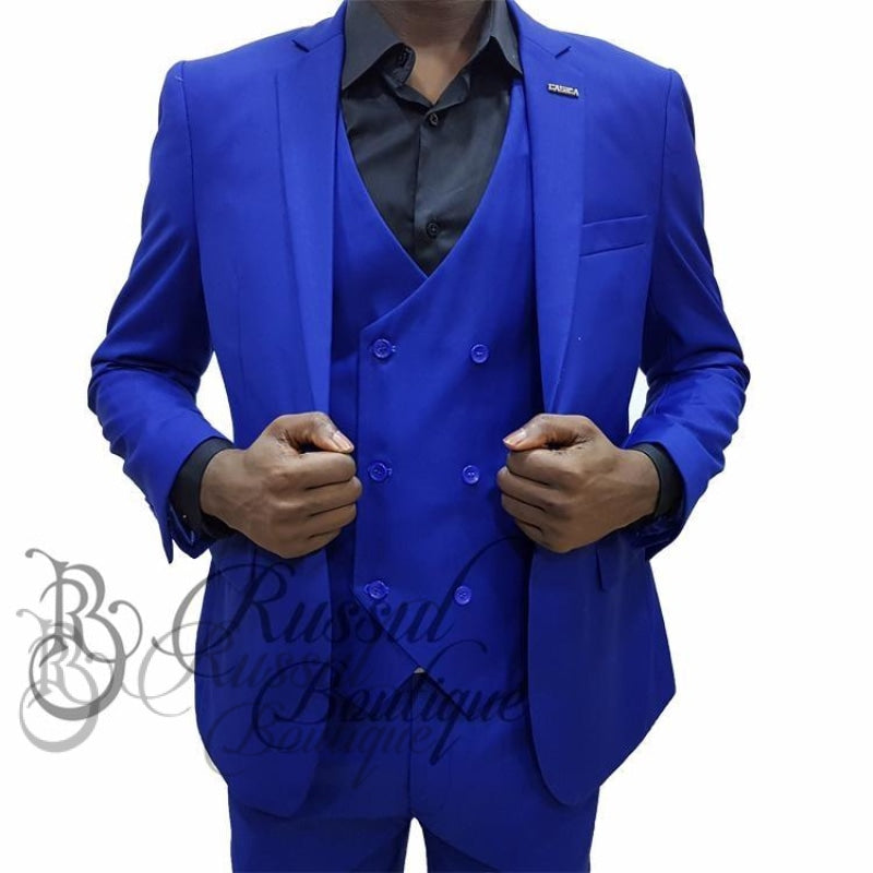 Men's 3-piece business Suit | Royal blue