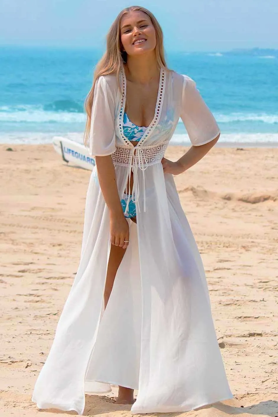 MILKY WHITE BEACH LONG DRESS