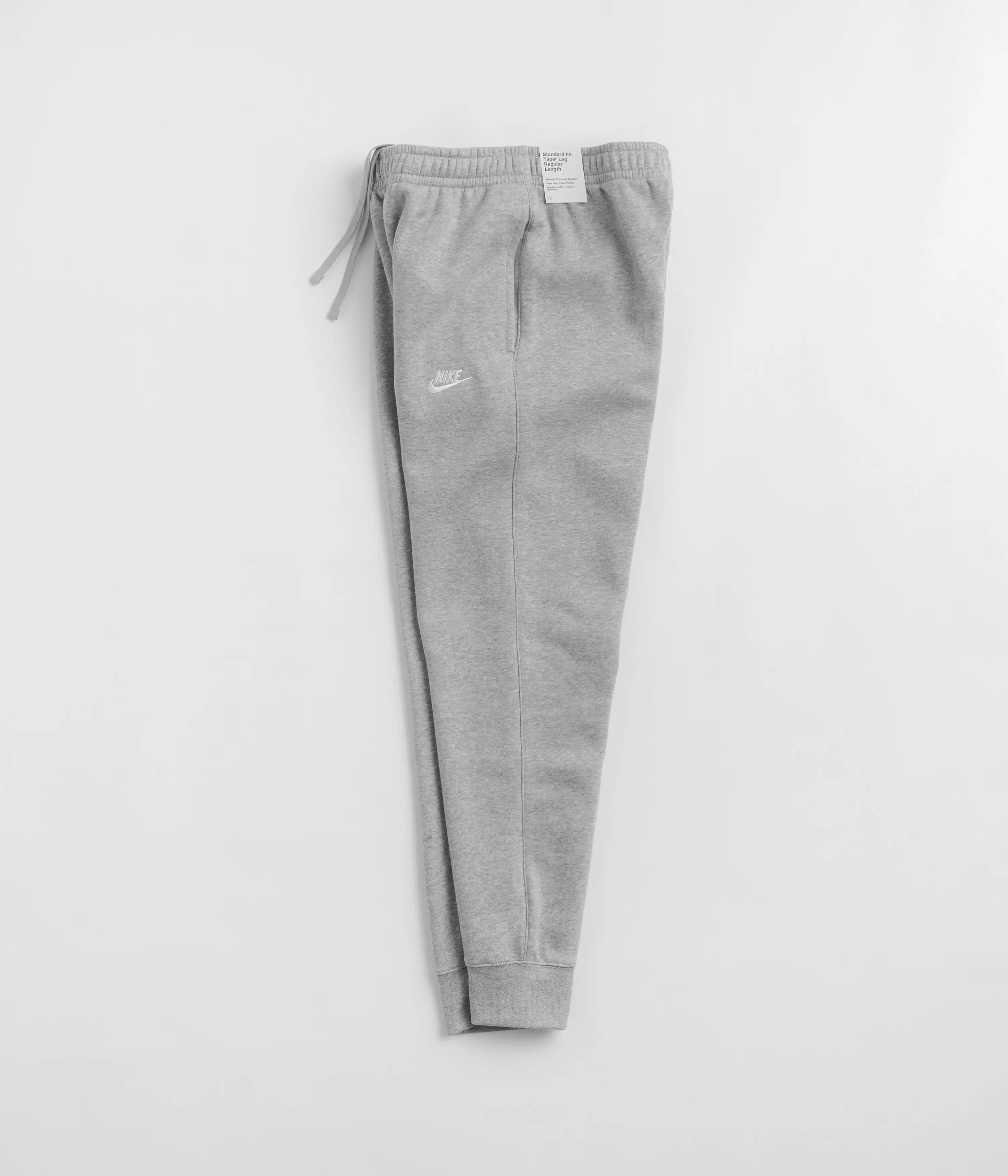 Nike Club Fleece Joggers - Dark Grey Heather / Matte Silver / White