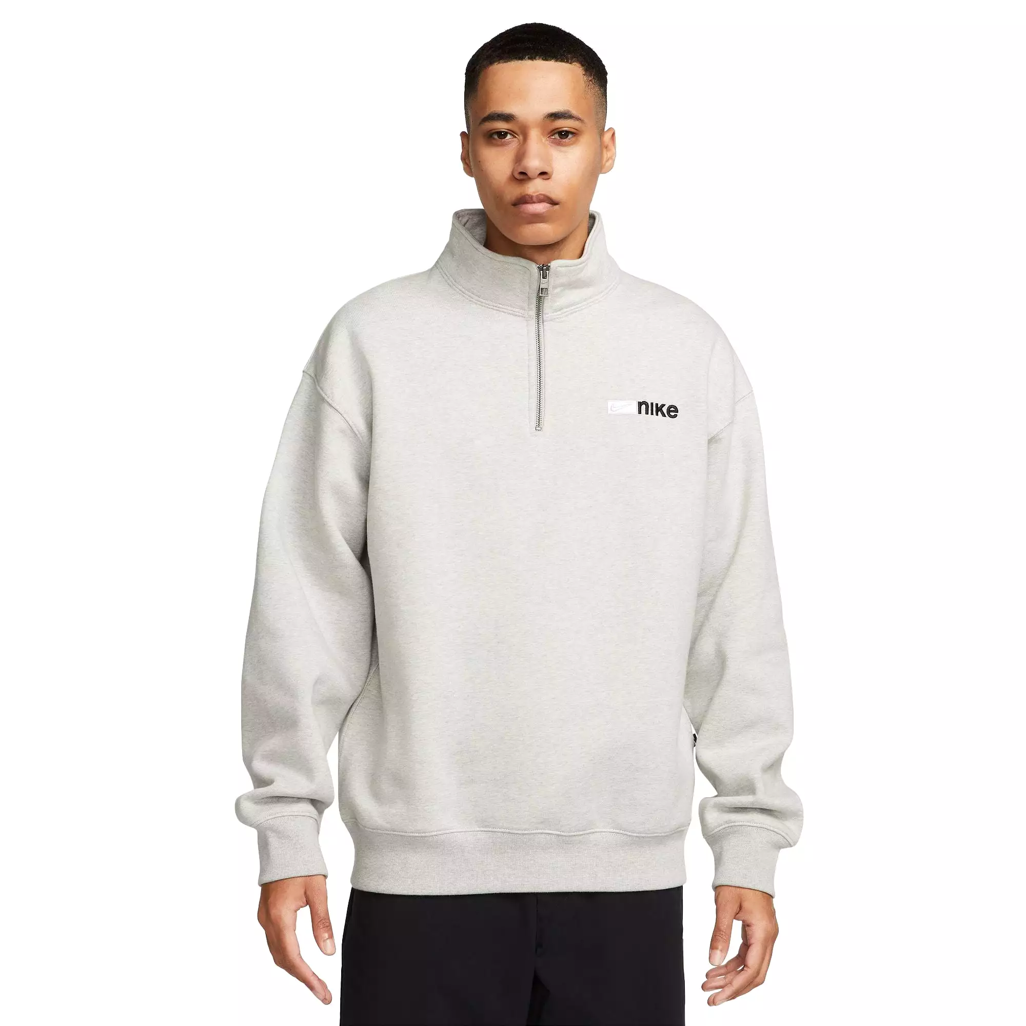 Nike SB 1/4-Zip Fleece Skate Sweatshirt Grey Heather