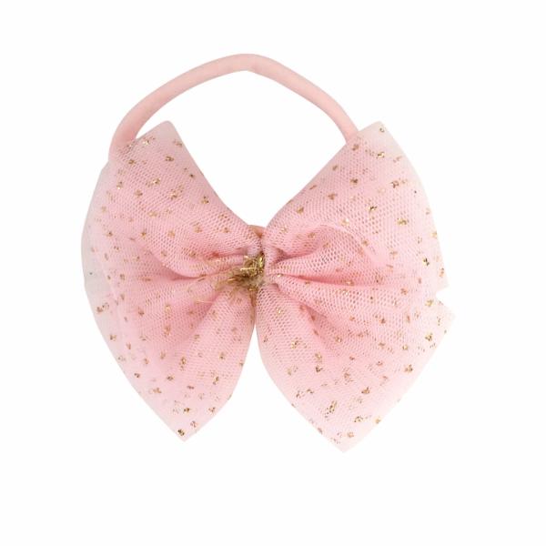 oh baby! Glinda Bow Nylon Headband - Light Pink